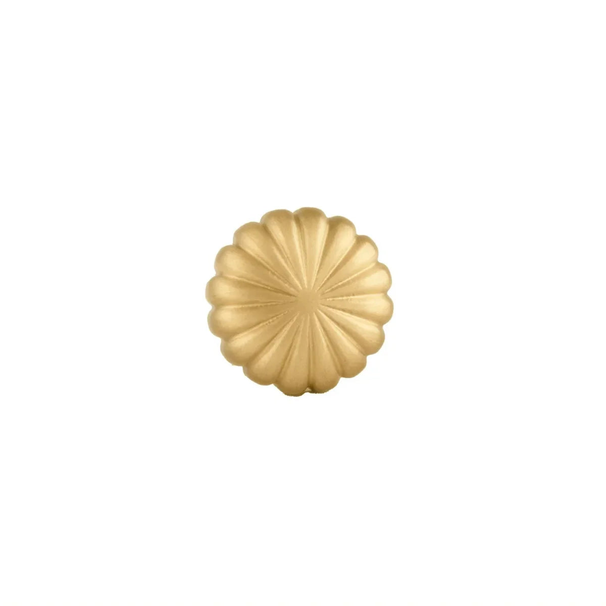 Fluted Pumpkin Solid Brass Cabinet Knob