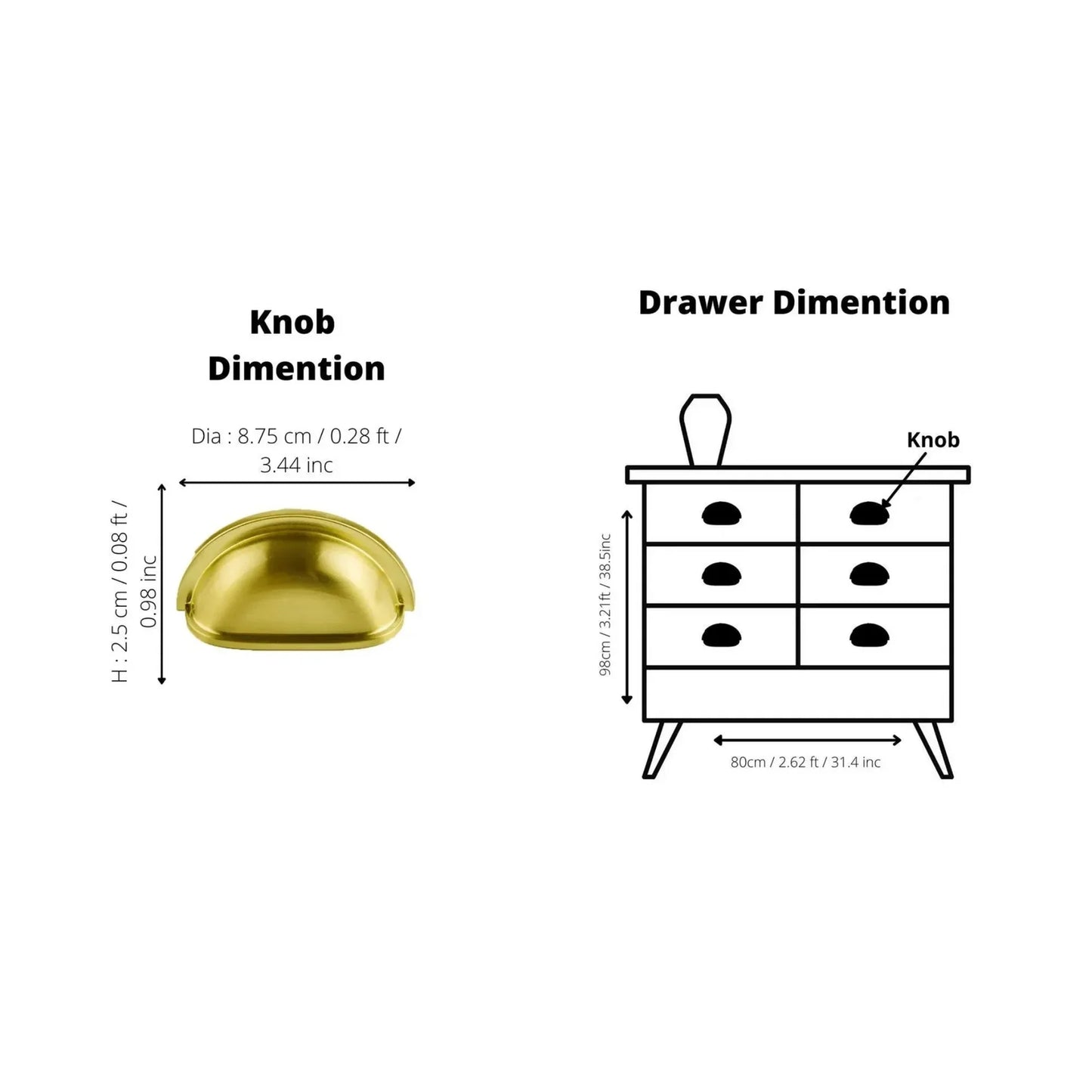 Classic Brushed Zinc Alloy Cup Pull
