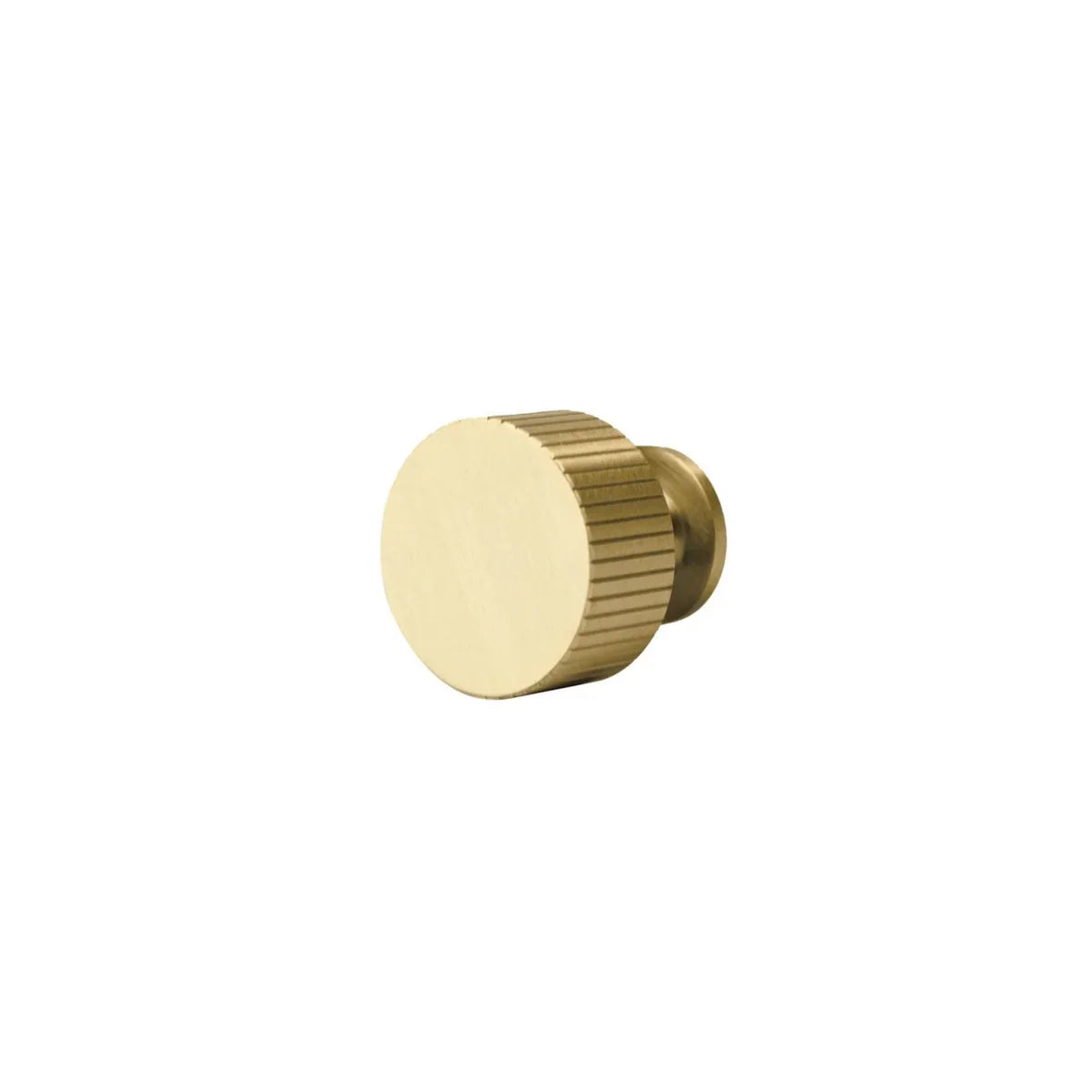Linear Knurled Brass Cabinet Knob