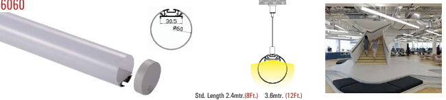 6060 LED Aluminium Round Profile