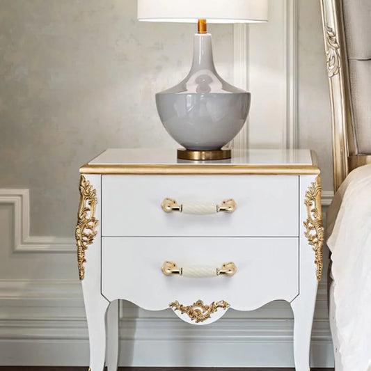 Ridged Ceramic & Zinc Cabinet Pull