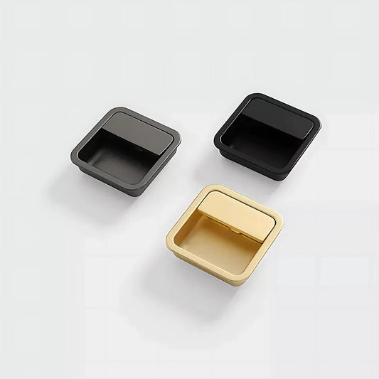 Recessed Matte Zinc Cabinet Handle Collection