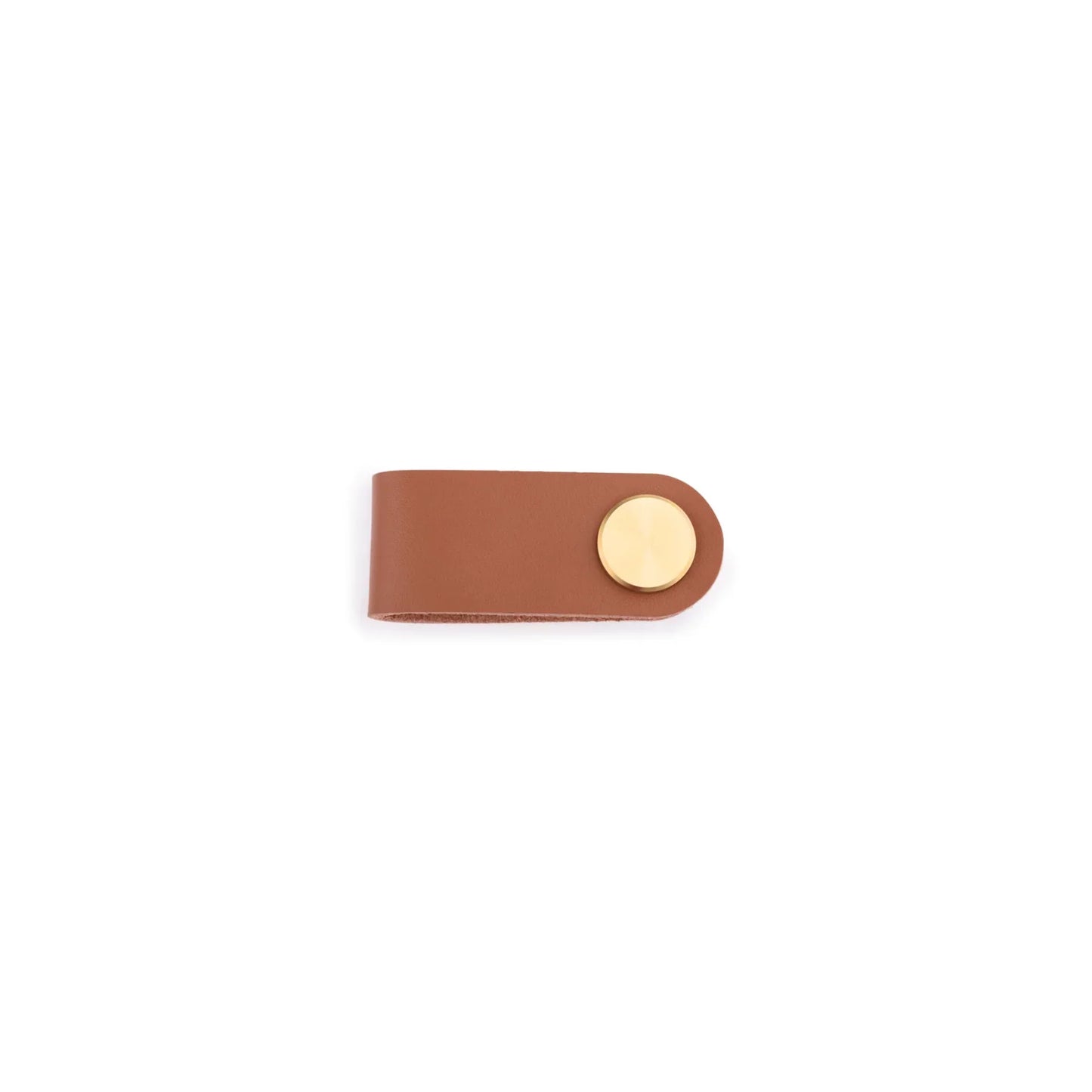 Leather & Brass Strap Cabinet Pulls
