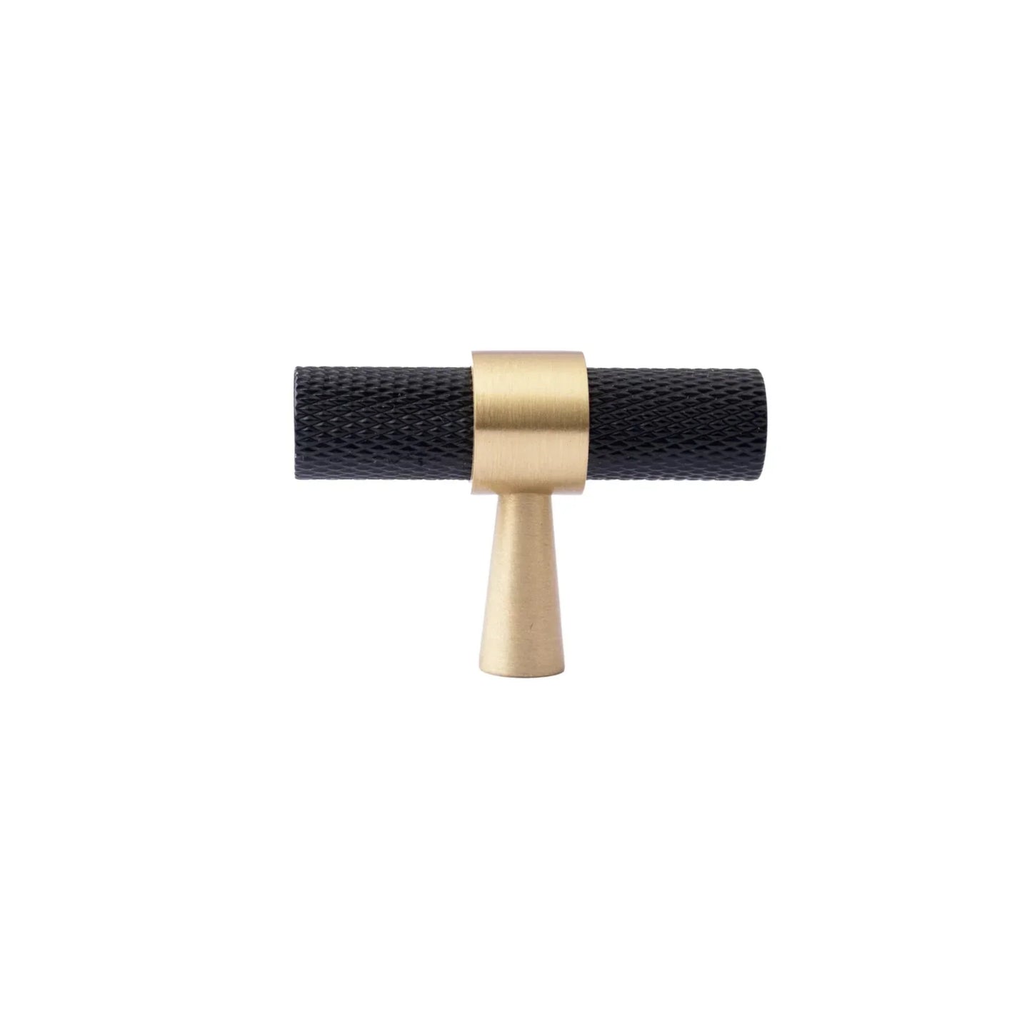 Knurled Black and Gold T-Bar Handle Collection