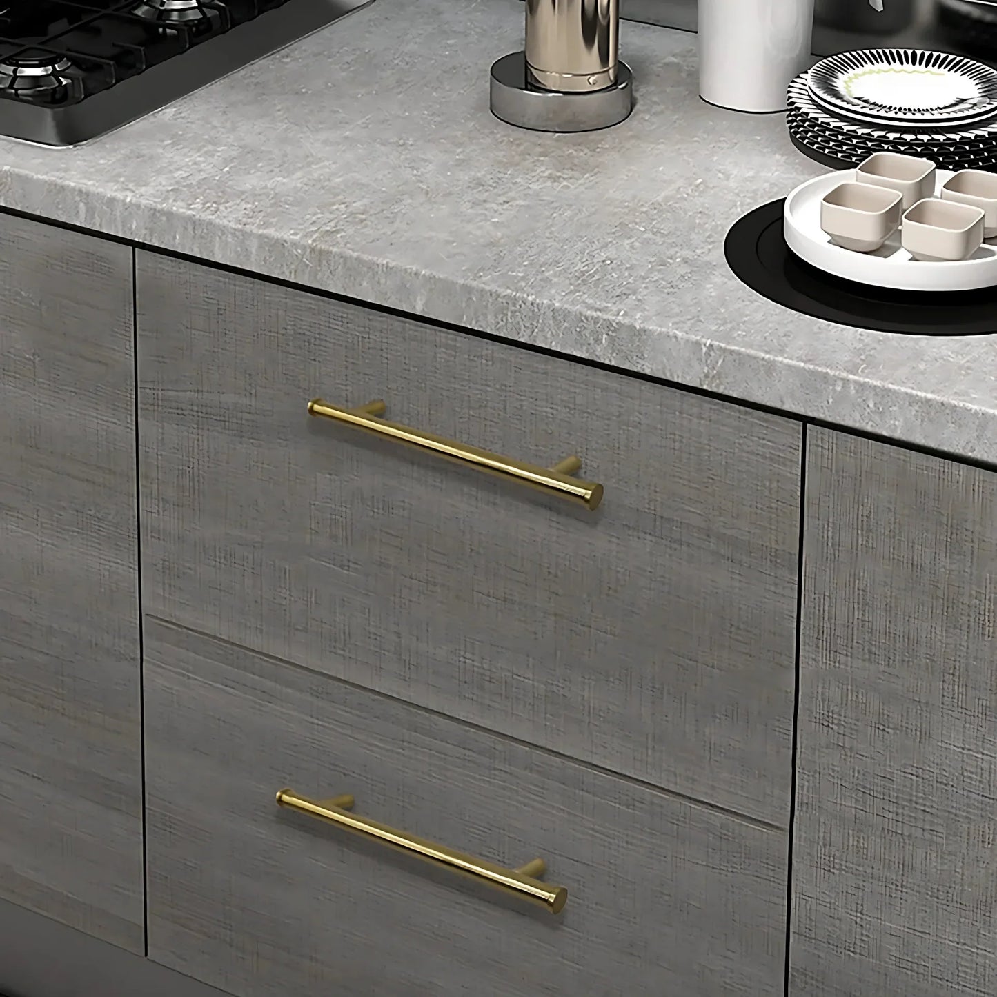Euro Bar Solid Brass Cabinet Pull Collection