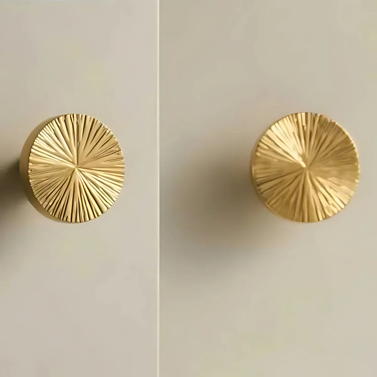Hammered Brass Half-Circle Pulls (Pair)