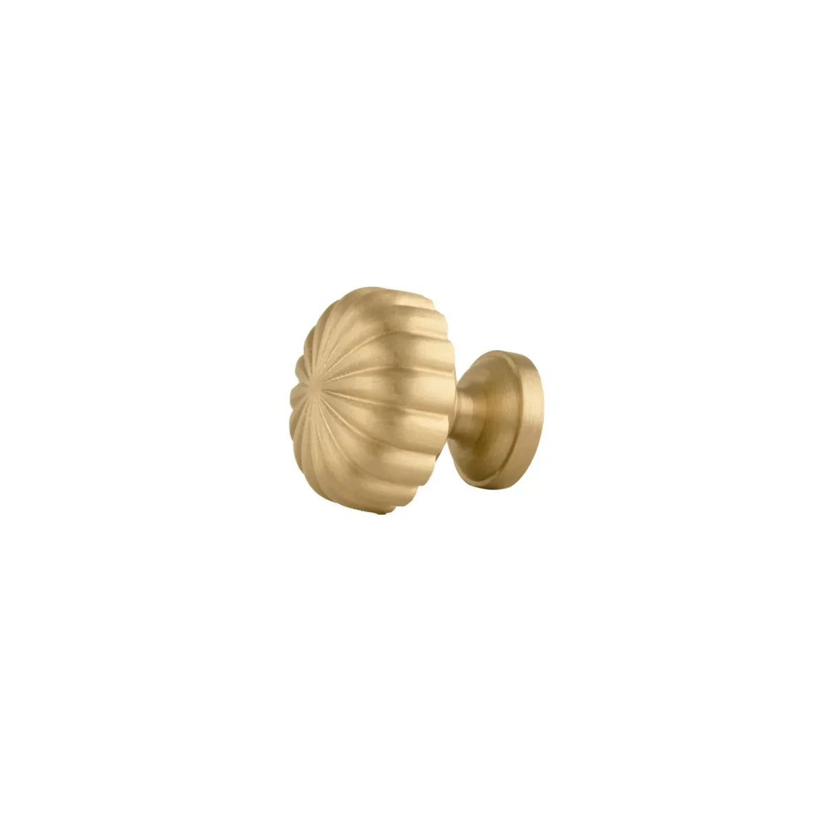 Fluted Pumpkin Solid Brass Cabinet Knob