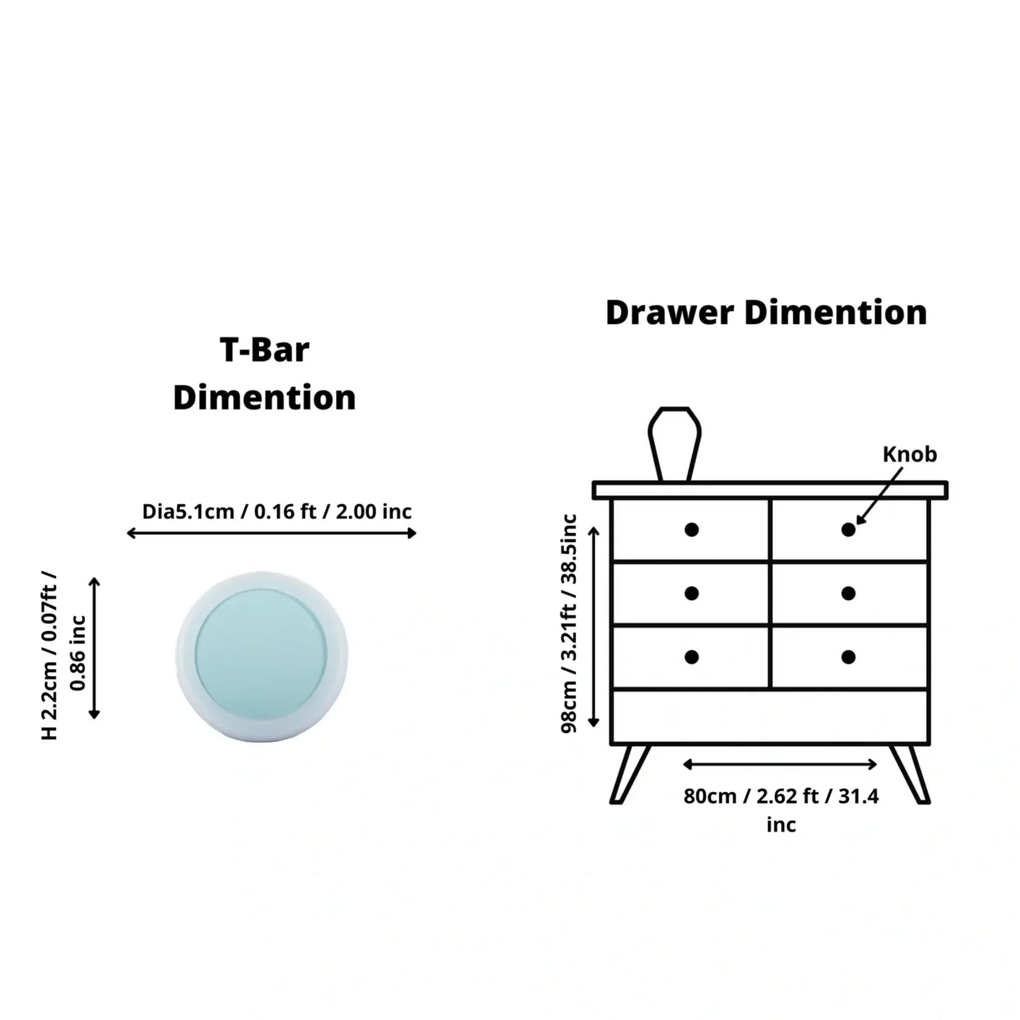 Soft-Touch Silicone & ABS Cabinet Knob