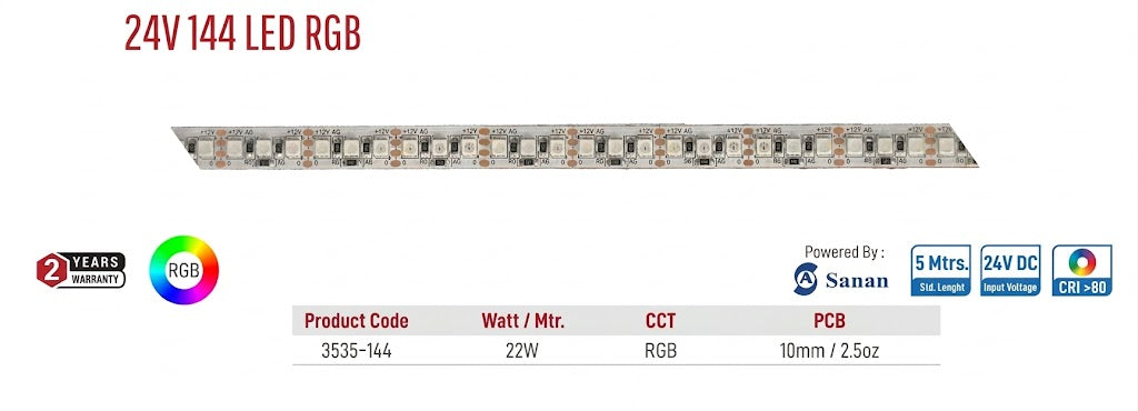 Enso 24V 144 LED RGB Strip Light