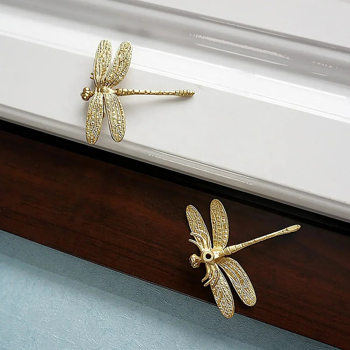 Dragonfly Solid Brass Cabinet Pull