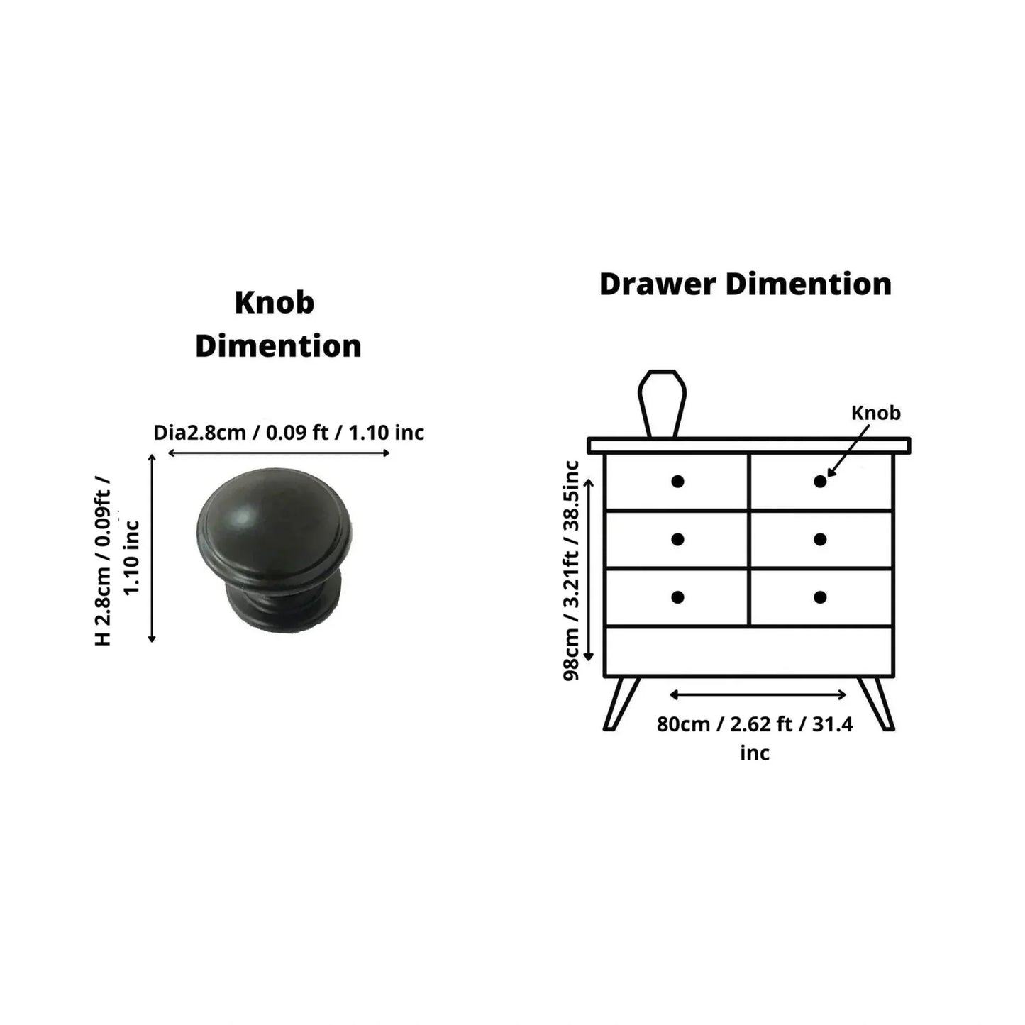Oval Zinc Alloy Cabinet Knob
