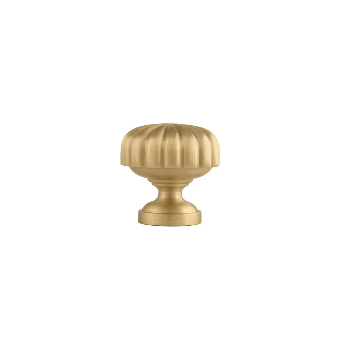 Fluted Pumpkin Solid Brass Cabinet Knob