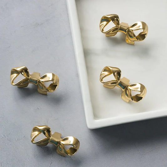 Polished Brass Bow Cabinet Knob