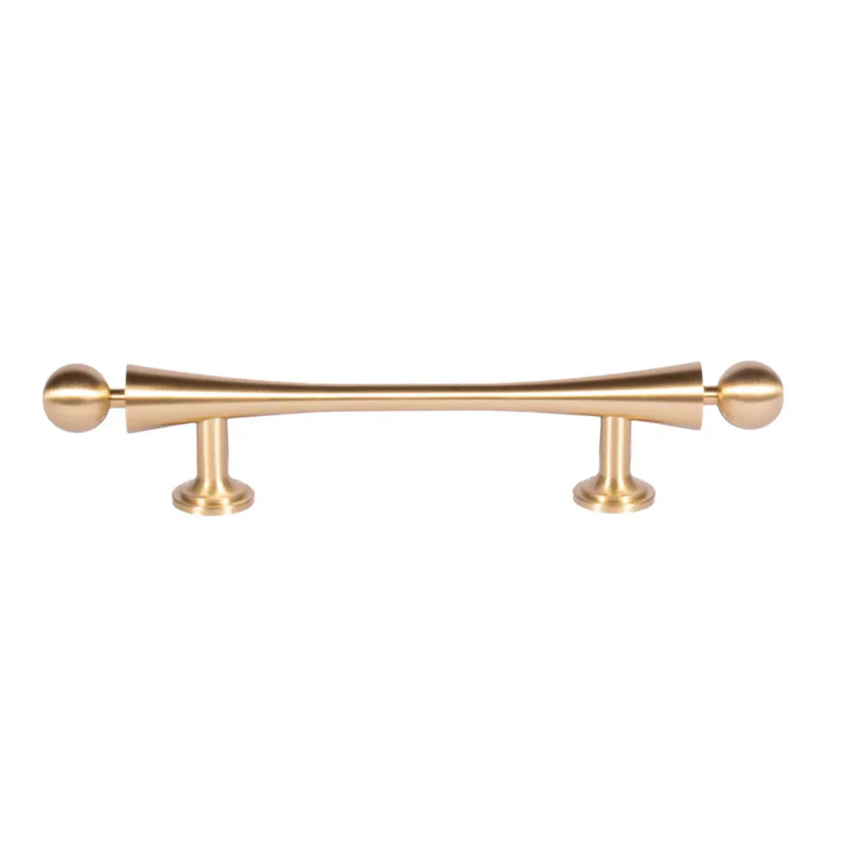 Seasaw Hourglass Brushed Brass Cabinet Handle