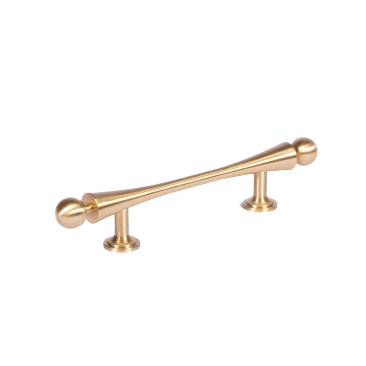Seasaw Hourglass Brushed Brass Cabinet Handle