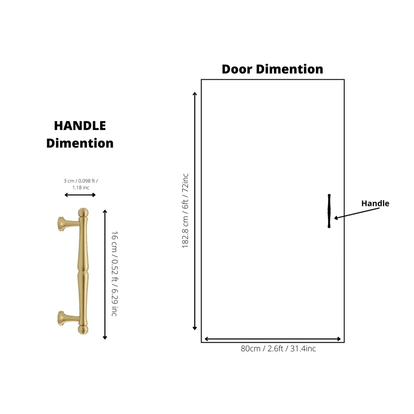Nishilia Tapered Brass Cabinet Handle Collection