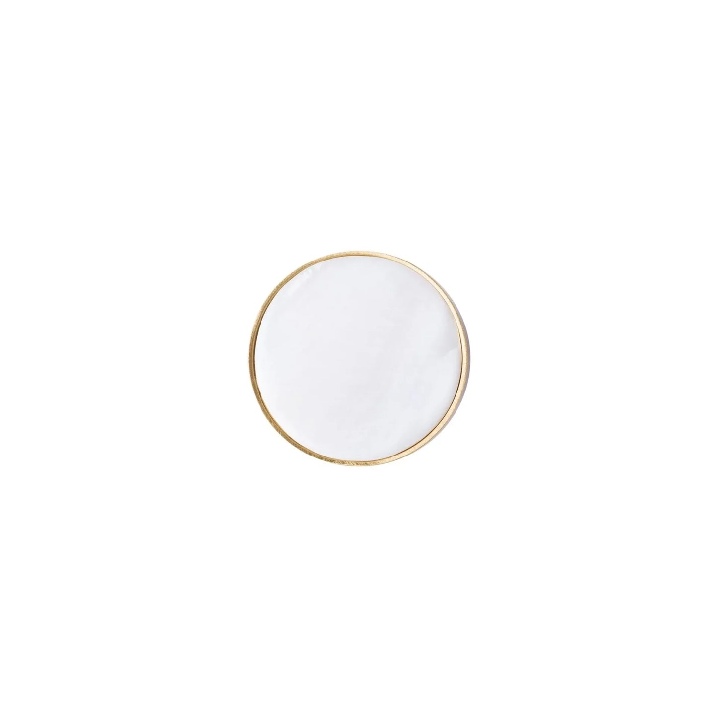 Mother of Pearl & Brass Round Cabinet Knob