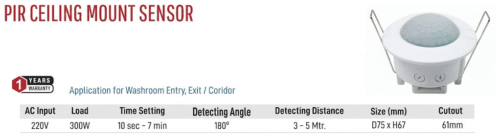 PIR Ceiling Mount Sensor