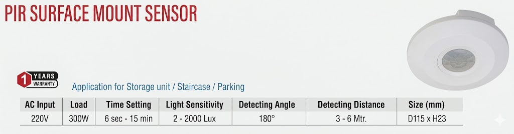 Pir Surface Mount Sensor