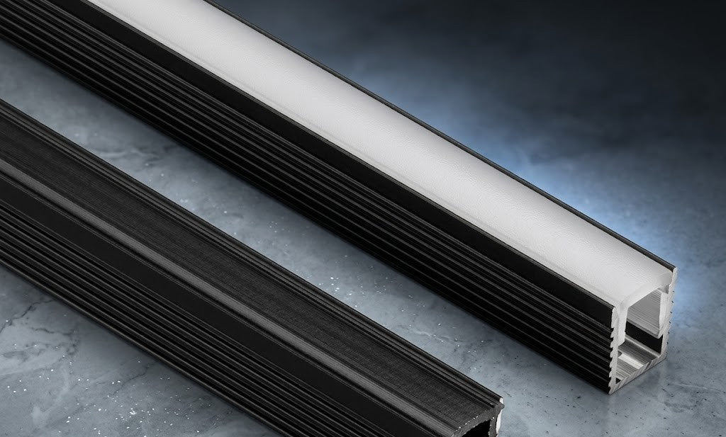 BK 10mm Deep Surface LED Aluminium Black Profile