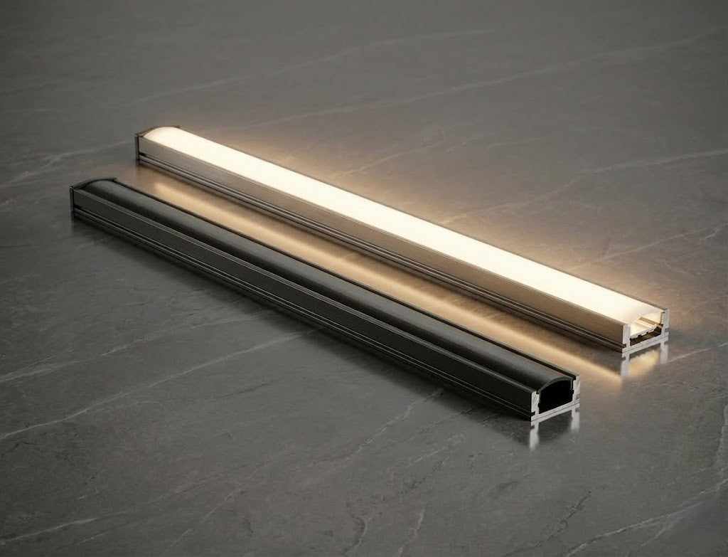 BK 10mm Deep Concealed LED Aluminium Black Profile