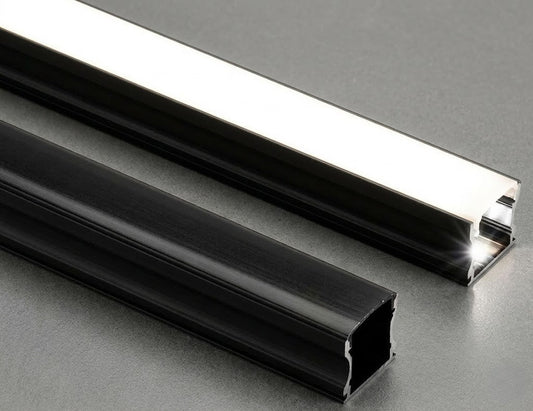 BK 17mm Concealed LED Aluminium Black Profile