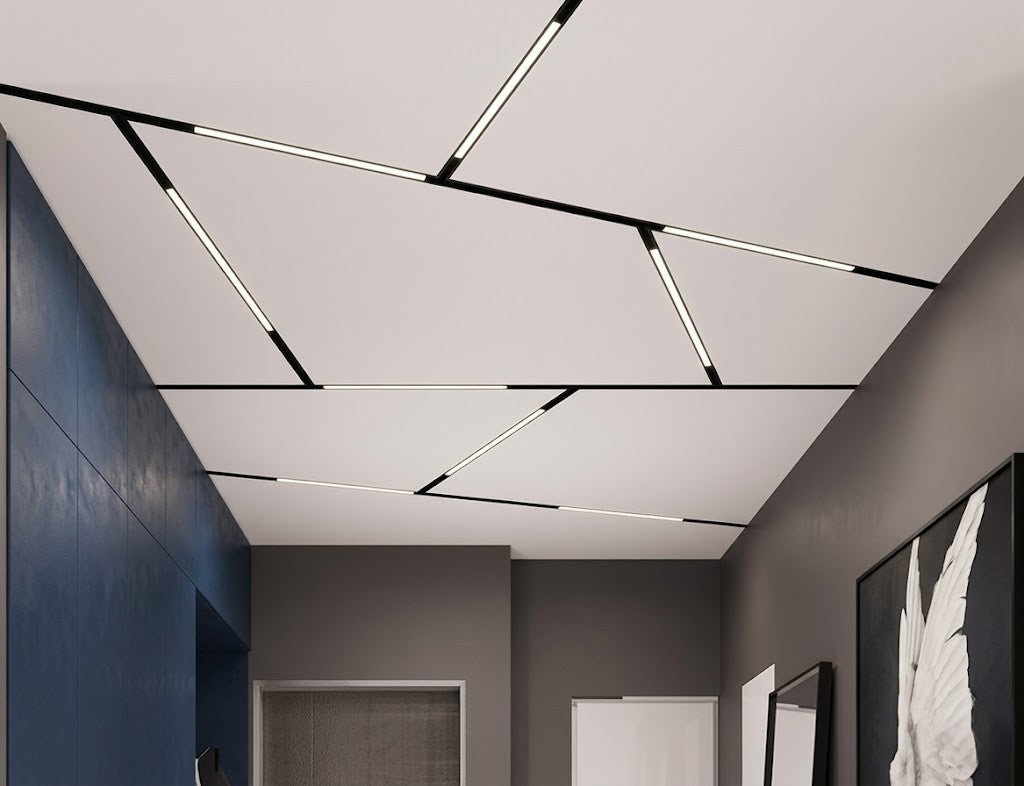 BK 17mm Concealed LED Aluminium Black Profile