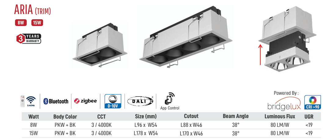 Aria Trim LED Linear Downlight