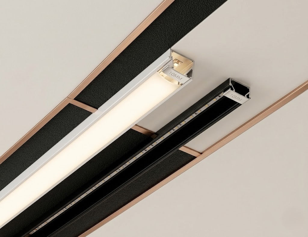 BK 10MM Corner LED Aluminium Black Profile