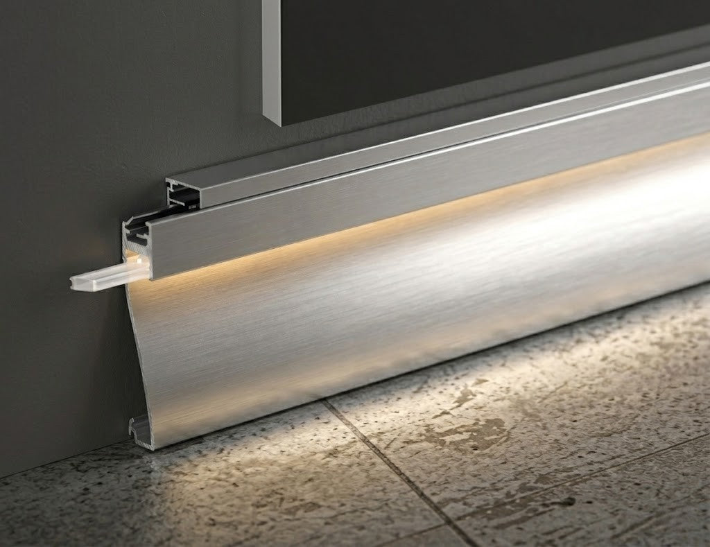 Base 0180 LED Aluminium Skirting Profile