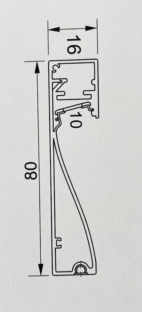 Base 0180 LED Aluminium Skirting Profile