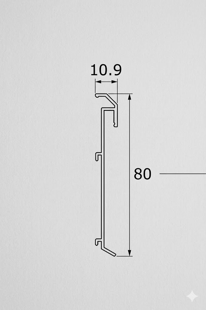 Base 0380 LED Aluminium Skirting Profile