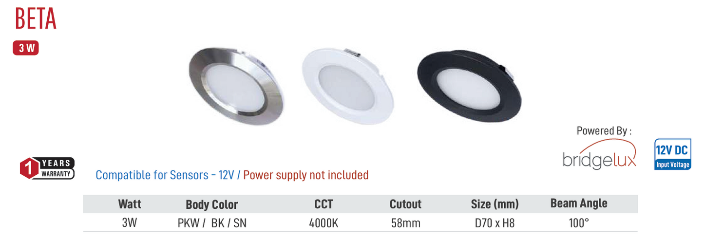 Beta LED Sensor Light