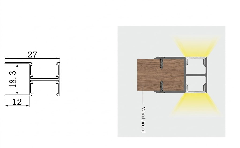 Cube 15 LED Aluminium Profile Cube Series
