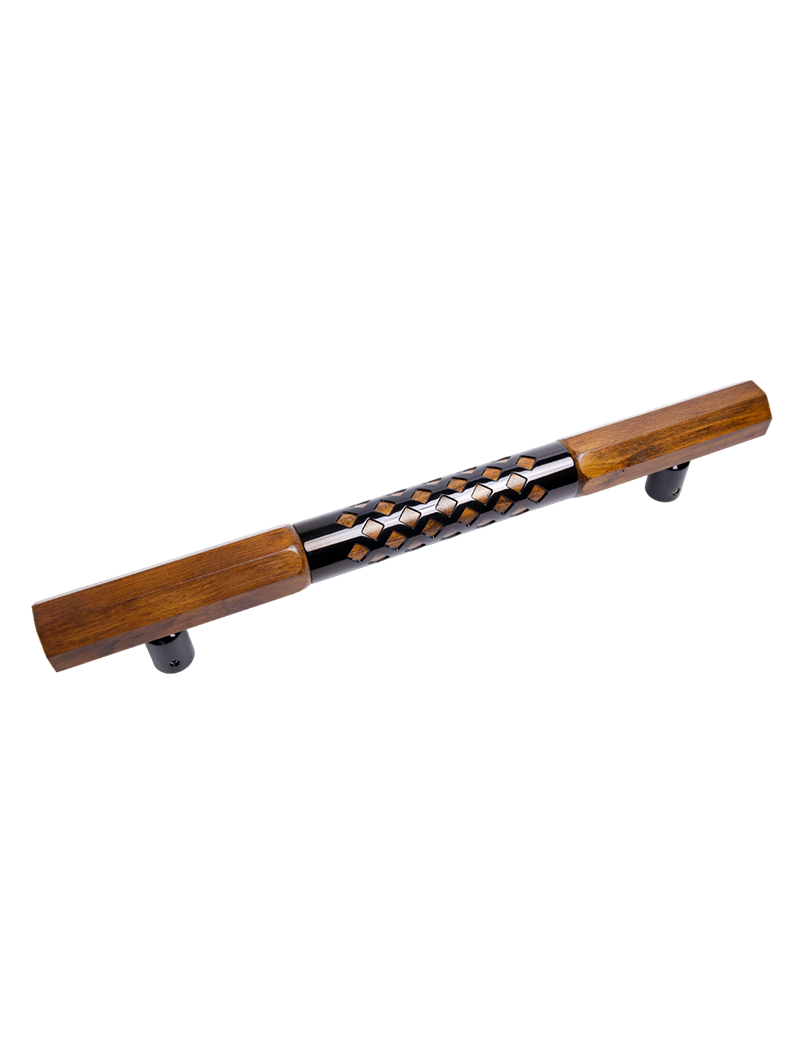 AH 4418 Door Handle Hex Wood
