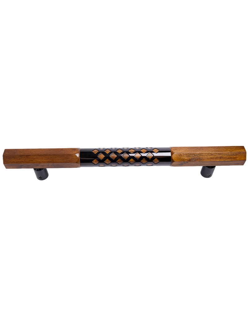 AH 4418 Door Handle Hex Wood