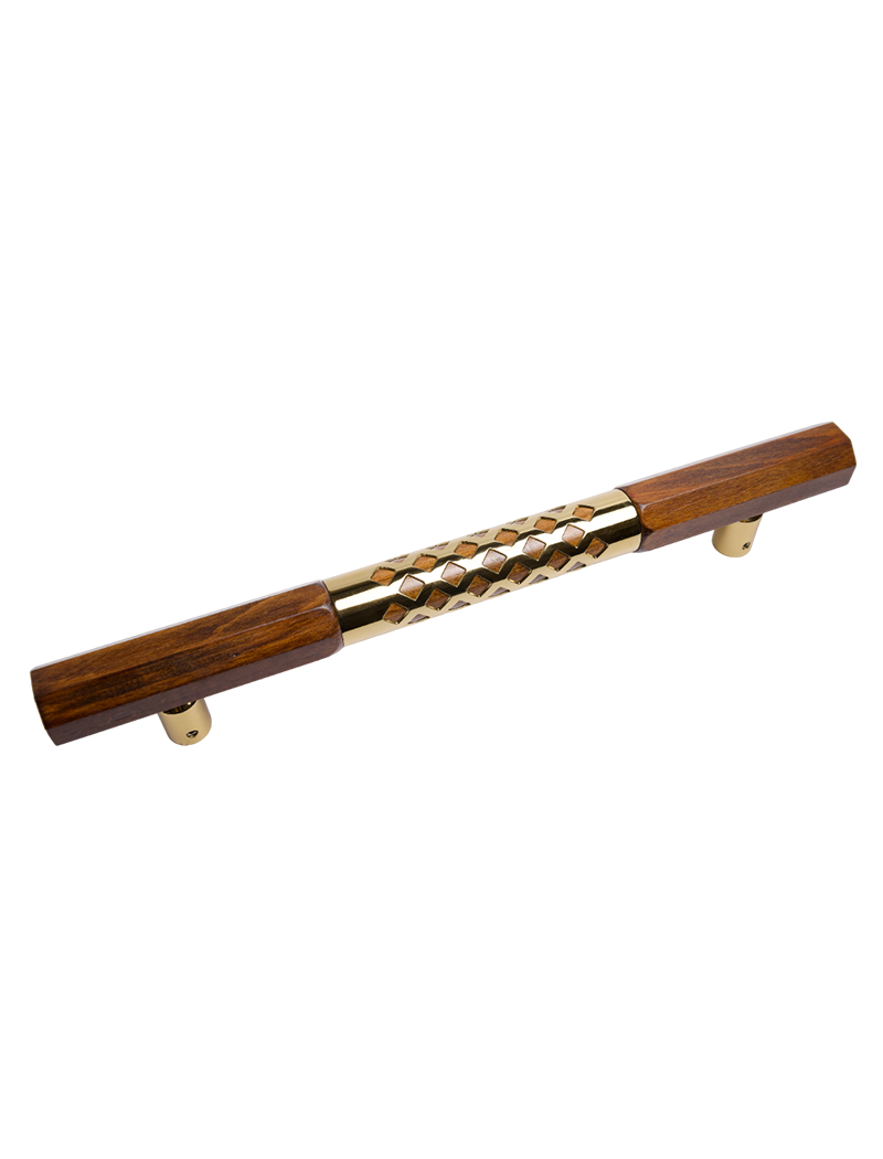 AH 4418 Door Handle Hex Wood