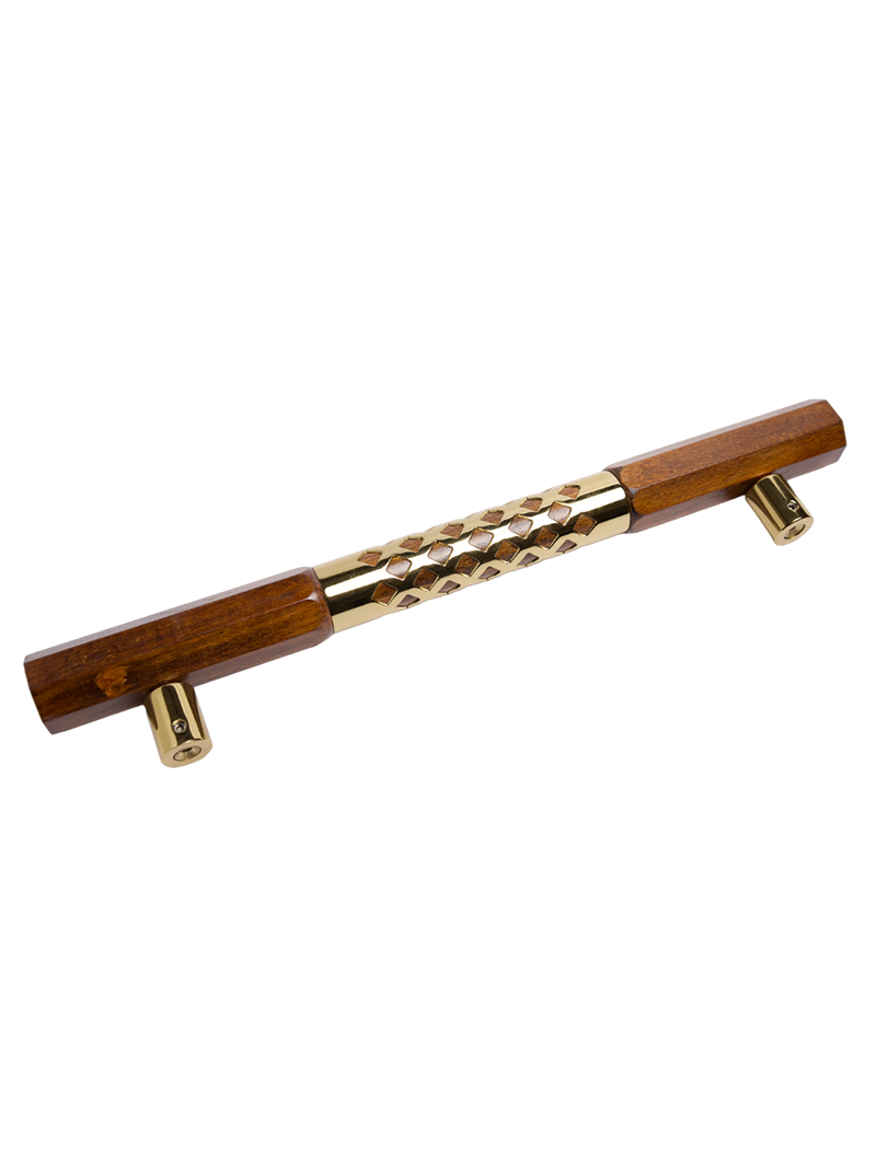 AH 4418 Door Handle Hex Wood