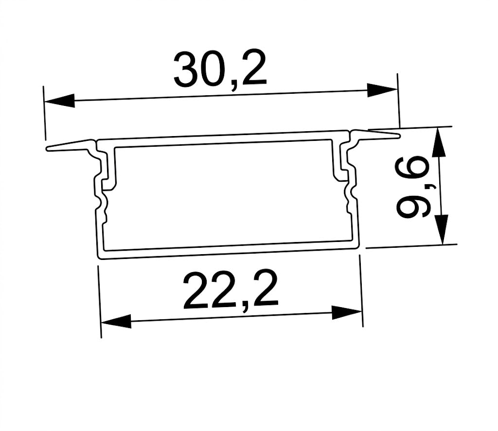 Eco 25MM Concealed LED Aluminium Profile