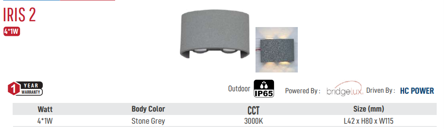 IRIS 2 LED OUTDOOR LIGHT