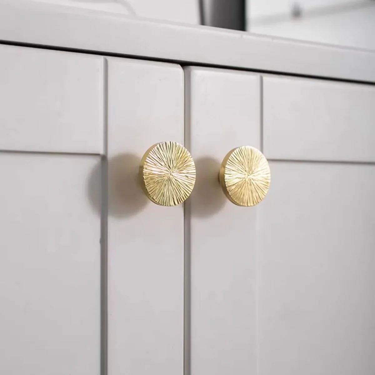 Hammered Brass Half-Circle Pulls (Pair)