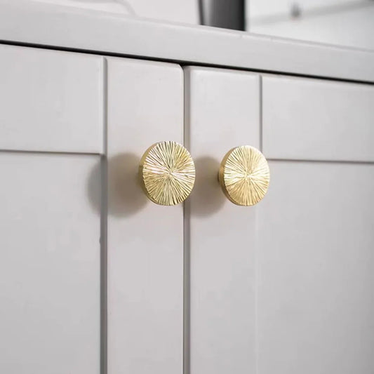 Hammered Brass Half-Circle Pulls (Pair)