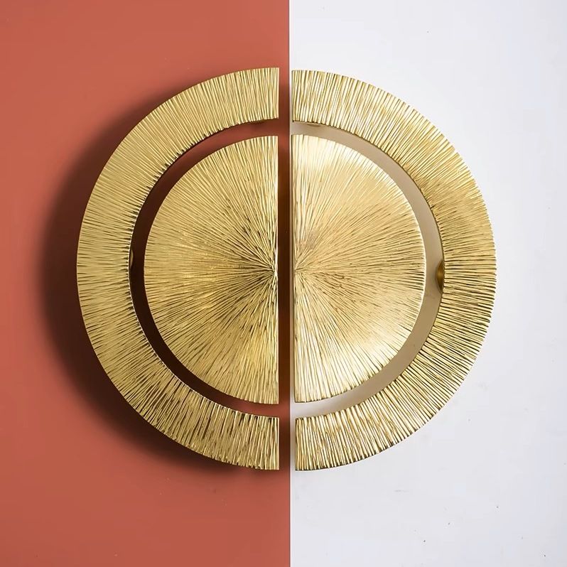 Hammered Brass Half-Circle Pulls (Pair)