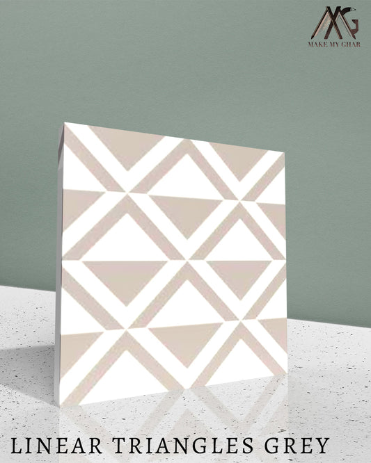 Linear Triangles Grey