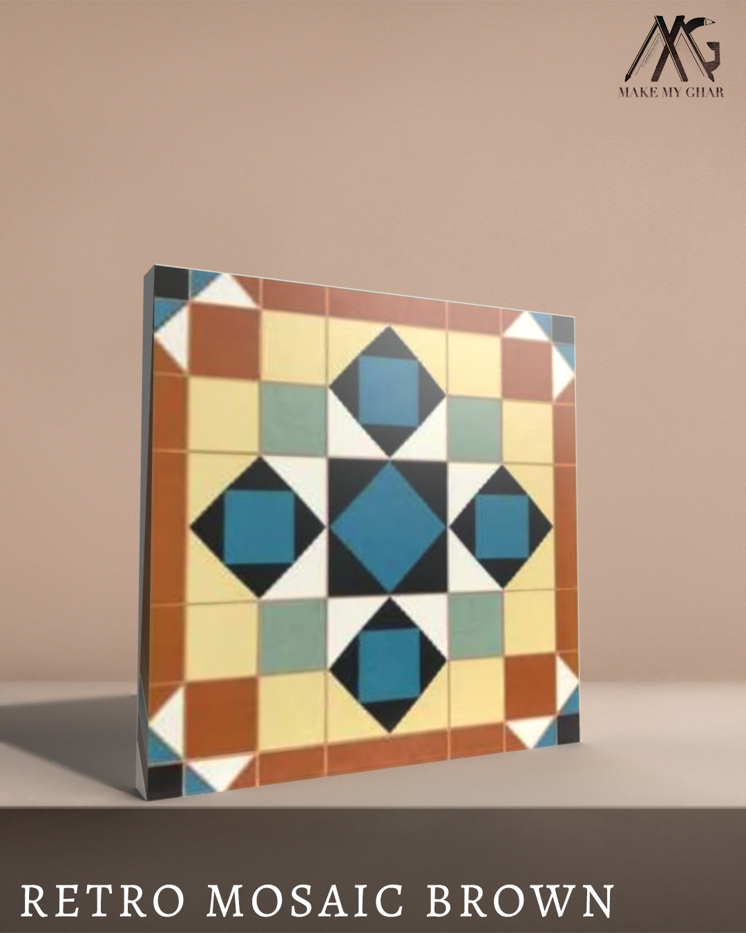 Retro Mosaic Brown