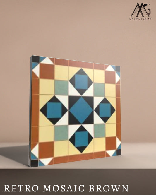 Retro Mosaic Brown
