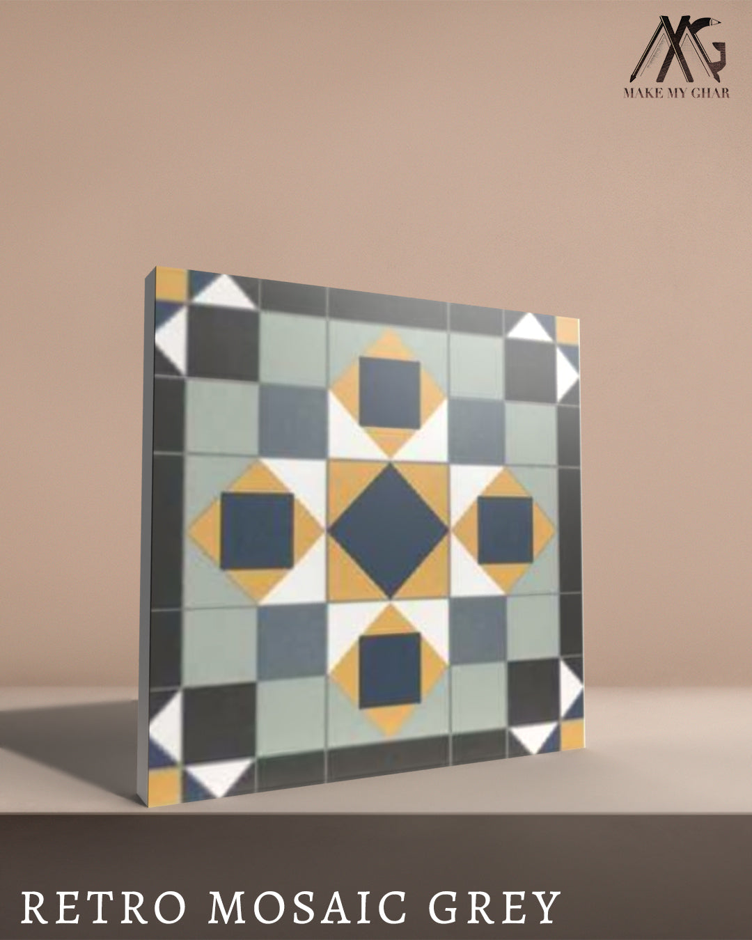 Retro Mosaic Grey