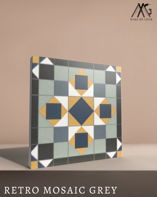 Retro Mosaic Grey