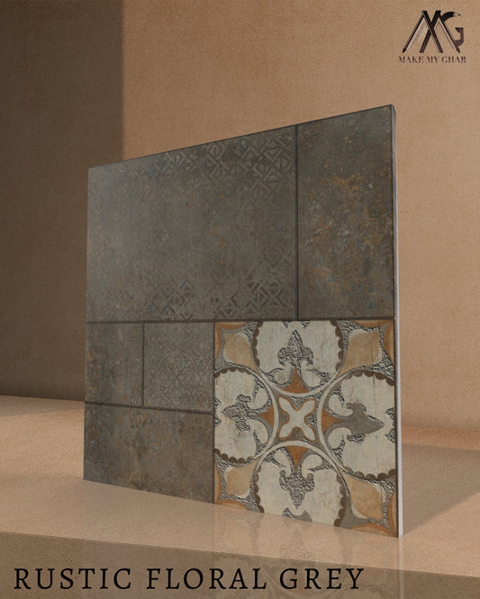 Rustic Floral Grey