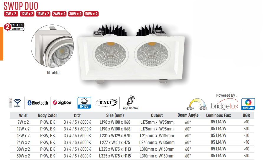 Swop DUO LED DownLight